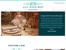 Tablet Screenshot of lilyannarose.com